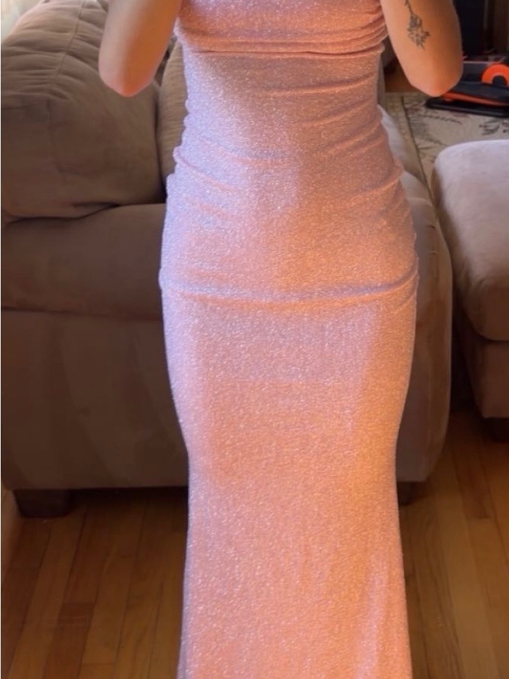 Sparkle Pink winsdor dress- Elegant Stretch Fit